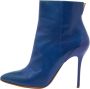 Maison Margiela Pre-owned Leather boots Blue Dames - Thumbnail 1