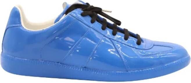 Maison Margiela Pre-owned Leather sneakers Blue Dames