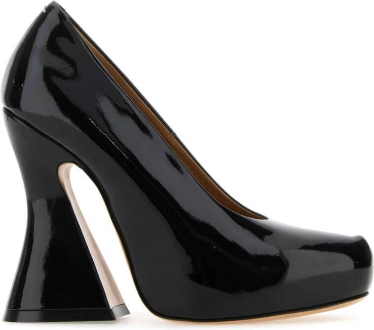 Maison Margiela Leren Plateau Pumps One Stitch Black Dames