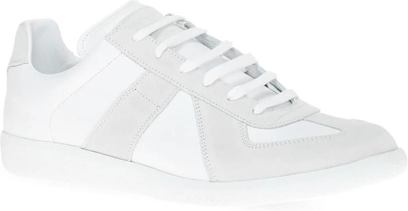 Maison Margiela Replica sneaker van kalfsleer met suède details - Foto 5