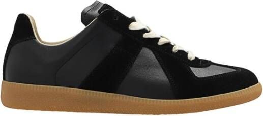 Maison Margiela Replica sneaker van lamsleer met kalfssuède details