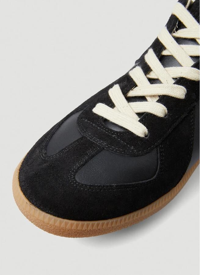 Maison Margiela Replica Leren Sneakers met Suède Inzetstukken Black - Foto 3