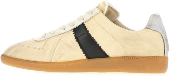 Maison Margiela Witte Leren Sneakers met Grijze Suède Inzetstukken White - Foto 16