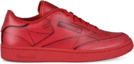 Maison Margiela Rode Leren Club C Sneakers Rood Dames