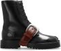 Maison Margiela Leren Gespband Veterschoen Enkellaars Black Dames - Thumbnail 7