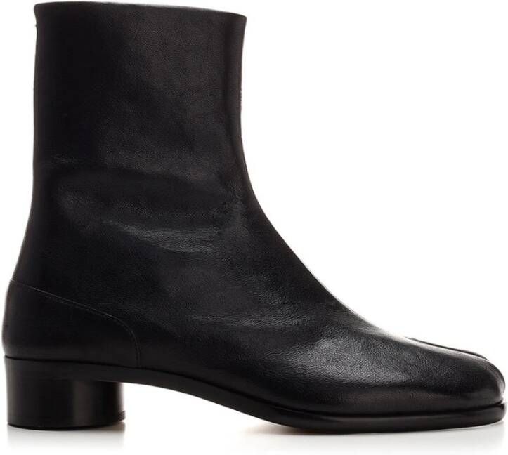 Maison Margiela Zwarte Split-Teen Enkellaarzen voor Mannen Black Heren