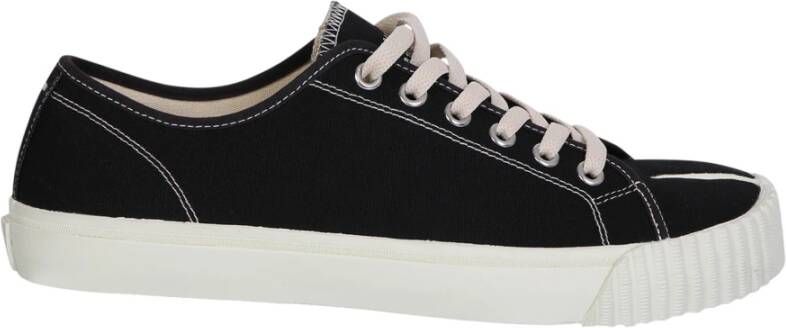 Maison Margiela Zwarte Canvas Tabi Sneakers voor Heren Black Heren