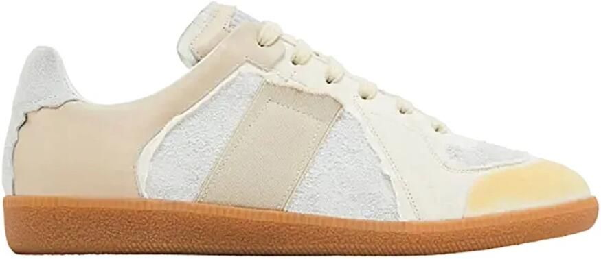 Maison Margiela Replica Inside Out sneaker van lamsleer met suède details