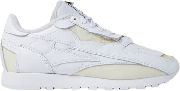 Maison Margiela Witte Lage Sneakers van Leer met Geperforeerde Details White