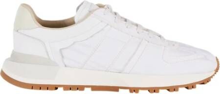 Maison Margiela Suede Hiel Stoffen Sneakers met Contrasterende Zool White Heren - Foto 11