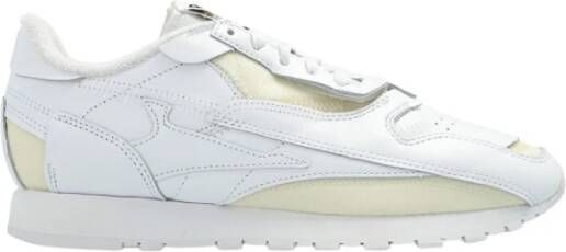 Maison Margiela Witte Lage Sneakers van Leer met Geperforeerde Details White Dames