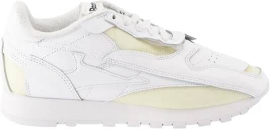 Maison Margiela Witte Lage Sneakers van Leer met Geperforeerde Details White