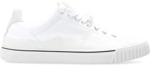 Maison Margiela Leren Logo Sneakers White Heren