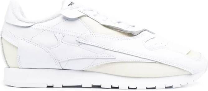 Maison Margiela Witte Lage Sneakers van Leer met Geperforeerde Details White - Foto 10