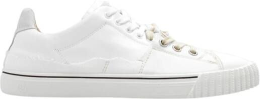 Maison Margiela Lage Top Sneakers van wit leer White Heren