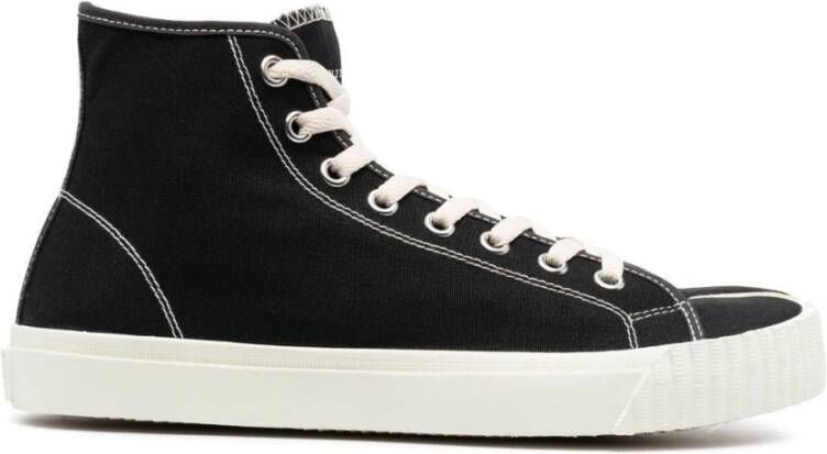 Maison Margiela Zwarte Tabi Split-Teen High-Top Sneakers Black Heren