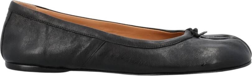 Maison Margiela Tabi Ballet Flats Stijlvolle Leren Schoenen Black Dames