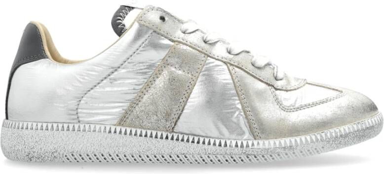Maison Margiela Metallic Leren Sneakers Zilver Goud - Foto 3
