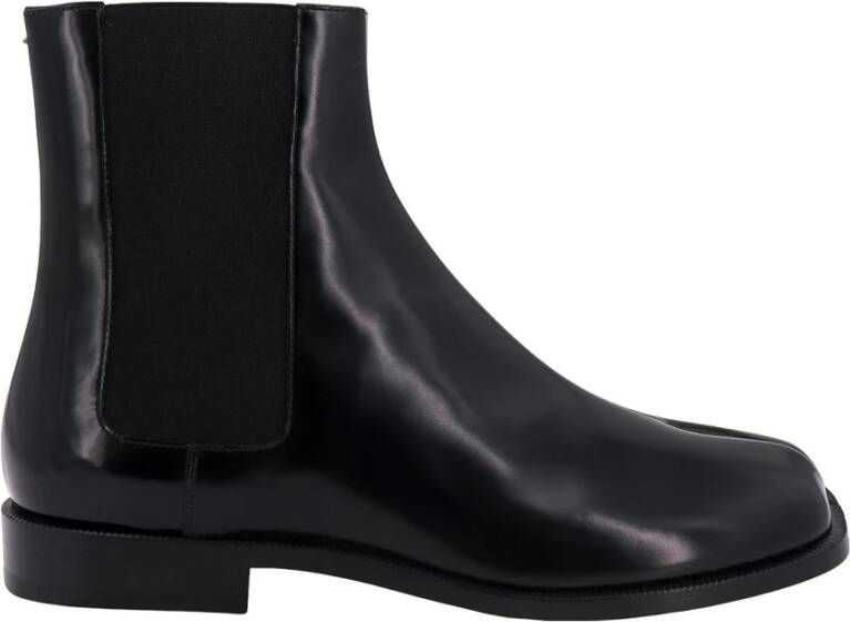 Maison Margiela Stijlvolle Leren Chelsea Boots Zwart Heren