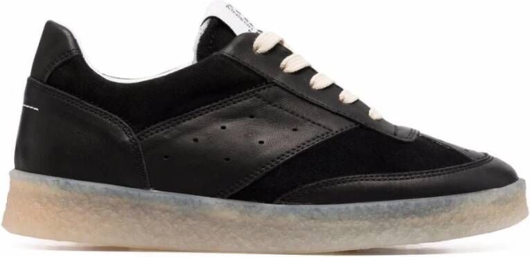 Maison Margiela Stijlvolle Leren Sneakers voor Vrouwen Zwart Dames