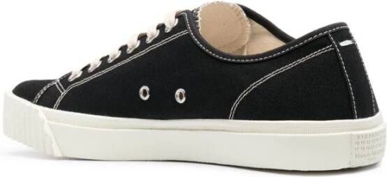 Maison Margiela Zwarte Canvas Tabi Sneakers voor Heren Black Heren