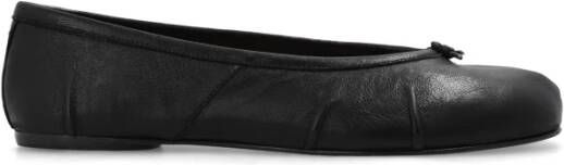 Maison Margiela Zwarte ballerinaschoenen met platte zool Black Dames