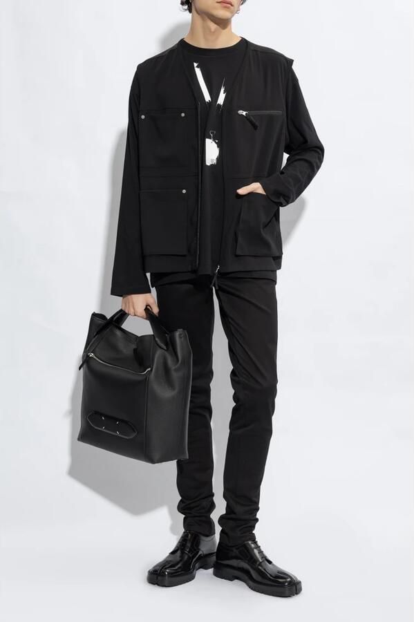 Maison Margiela Zwarte veterschoenen met rubberen zool Black Heren - Foto 5