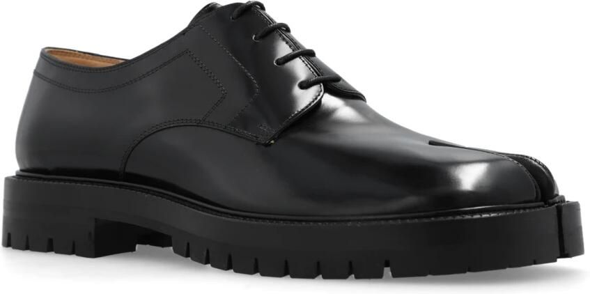 Maison Margiela Zwarte veterschoenen met rubberen zool Black Heren - Foto 7