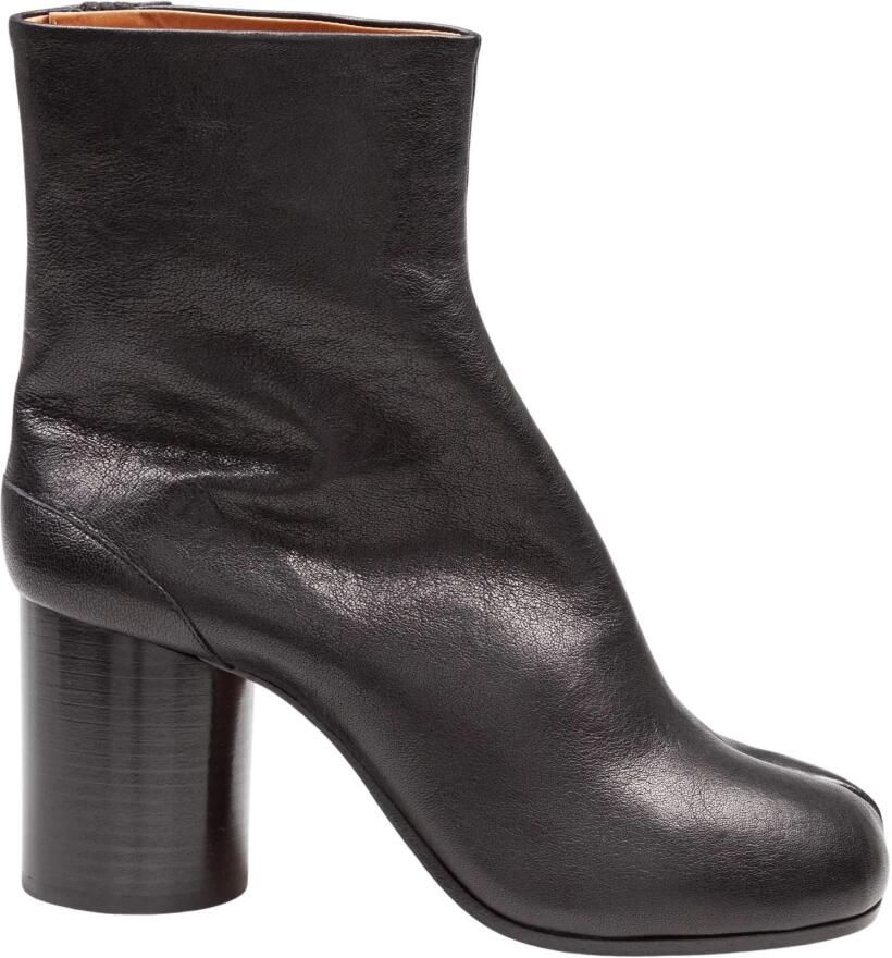 Maison Margiela Tabi Teen Kalfsleren Enkellaarzen met Cilindrische Hak - Foto 2