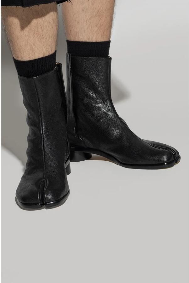 Maison Margiela Zwarte Split-Teen Enkellaarzen voor Mannen Black Heren - Foto 4