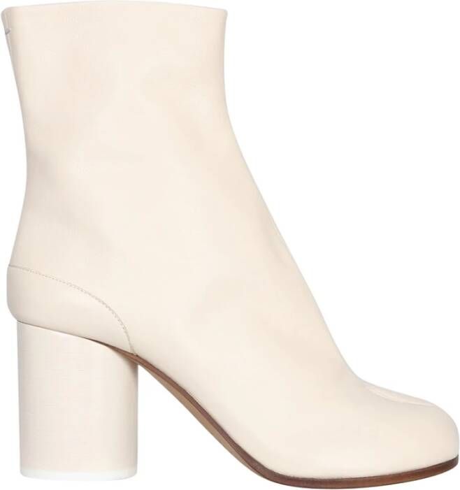 Maison Margiela Tabi H80 Ankle Boots in White Leather Wit Dames