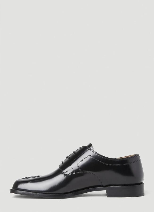 Maison Margiela Gepolijst leren Tabi veterschoenen Black Heren - Foto 3