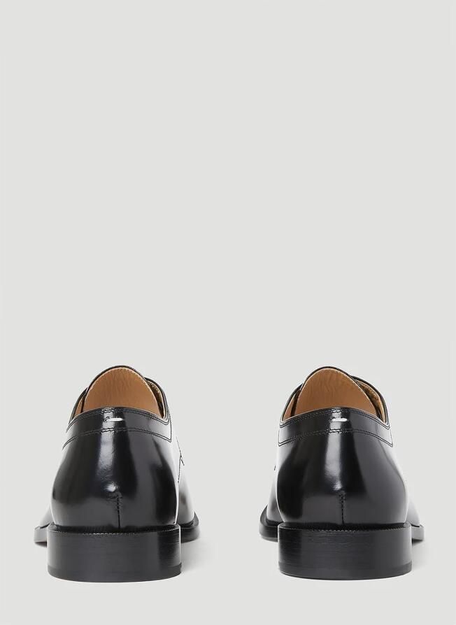 Maison Margiela Gepolijst leren Tabi veterschoenen Black Heren - Foto 7