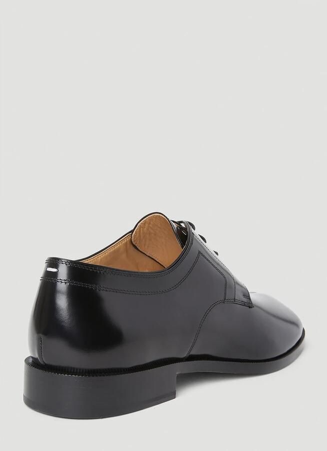 Maison Margiela Gepolijst leren Tabi veterschoenen Black Heren - Foto 5