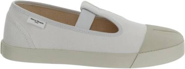 Maison Margiela Tabi Mary Jane Katoenen Schoenen White Dames