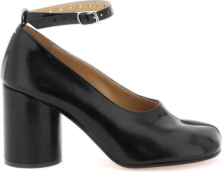 Maison Margiela Zwarte Tabi Patentleren Pumps Black Dames