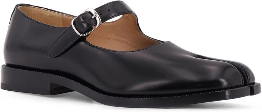 Maison Margiela Zwarte leren loafers met Tabi teen Black Dames - Foto 7