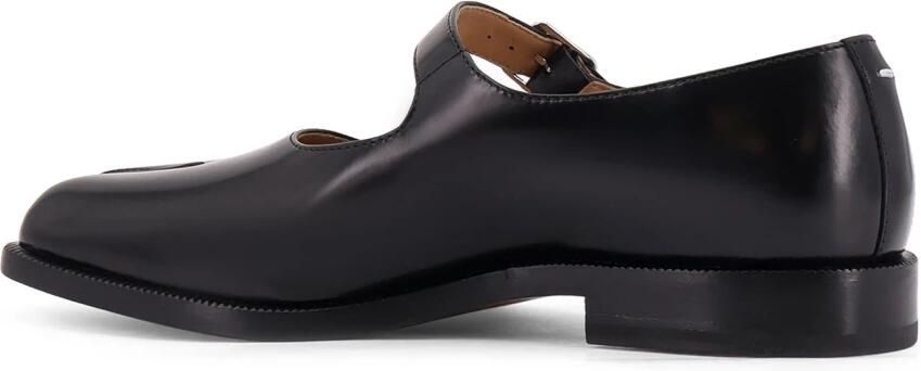 Maison Margiela Zwarte leren loafers met Tabi teen Black Dames - Foto 9