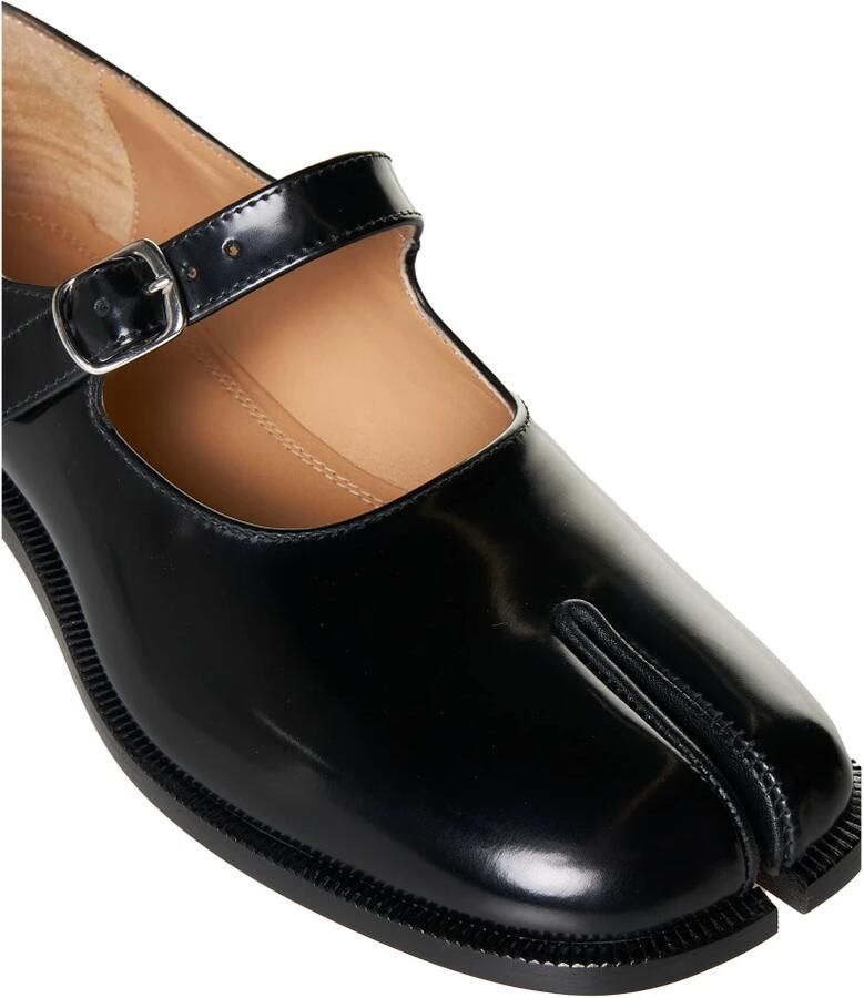 Maison Margiela Zwarte leren loafers met Tabi teen Black Dames - Foto 2