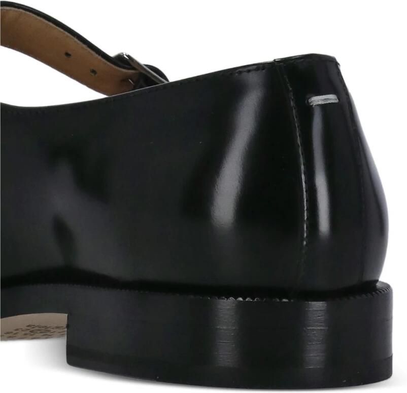 Maison Margiela Zwarte leren loafers met Tabi teen Black Dames - Foto 4
