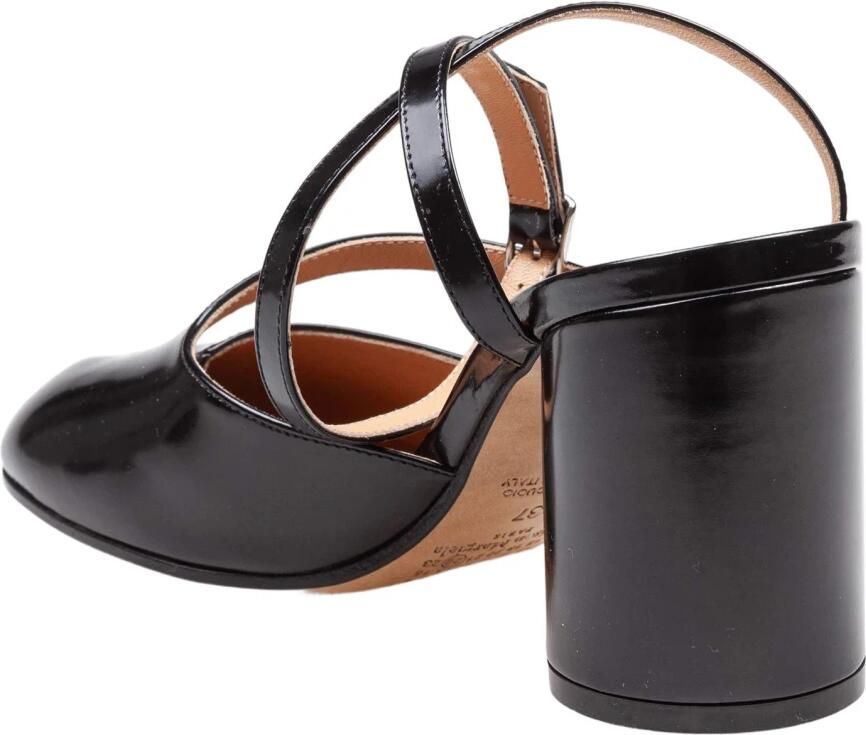Maison Margiela Zwarte Pumps Elegante Geborsteld Leren Hakken Black Dames - Foto 2