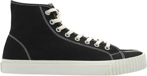 Maison Margiela Zwarte Tabi Split-Teen High-Top Sneakers Black Heren