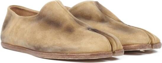 Maison Margiela Tabi Teen Lichtbruine Distressed Schoen