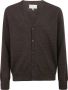 Maison Margiela V-hals wollen vest met elleboogpatches - Thumbnail 1