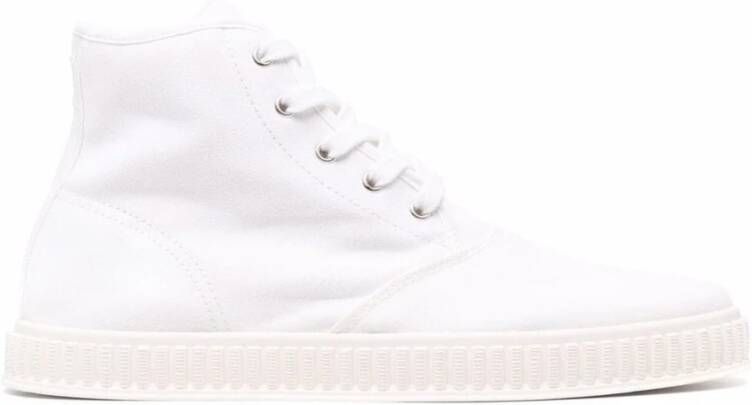Maison Margiela Verhoog je sneaker game met Numbers Logo Hi-Top Sneakers Wit Heren