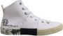 Maison Margiela Witte Canvas Mid Top Sneakers - Thumbnail 1