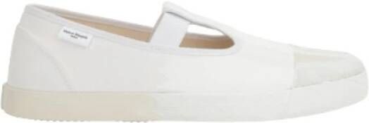 Maison Margiela Witte Canvas Split-Toe Sneakers White Dames