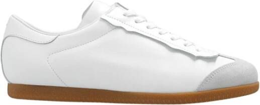 Maison Margiela Lichtgewicht leren sneakers met suède neus White Dames