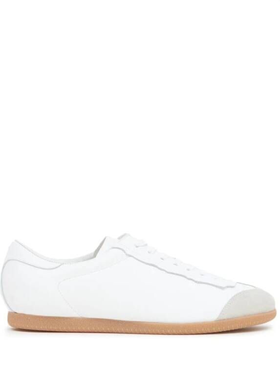 Maison Margiela Witte en grijze leren sneakers White Heren