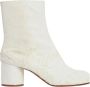 Maison Margiela Witte Gebeeldhouwde Hak Enkellaarzen - Thumbnail 1